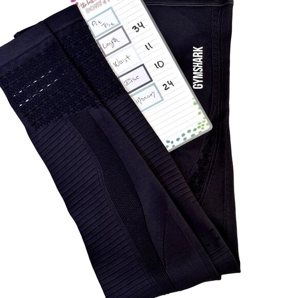 Gymshark Energy Seamless High Waist Leggings Black XS Laser Cut Compression NWOT - Picture 10 of 10